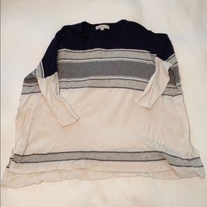 Striped, poncho LOFT sweater